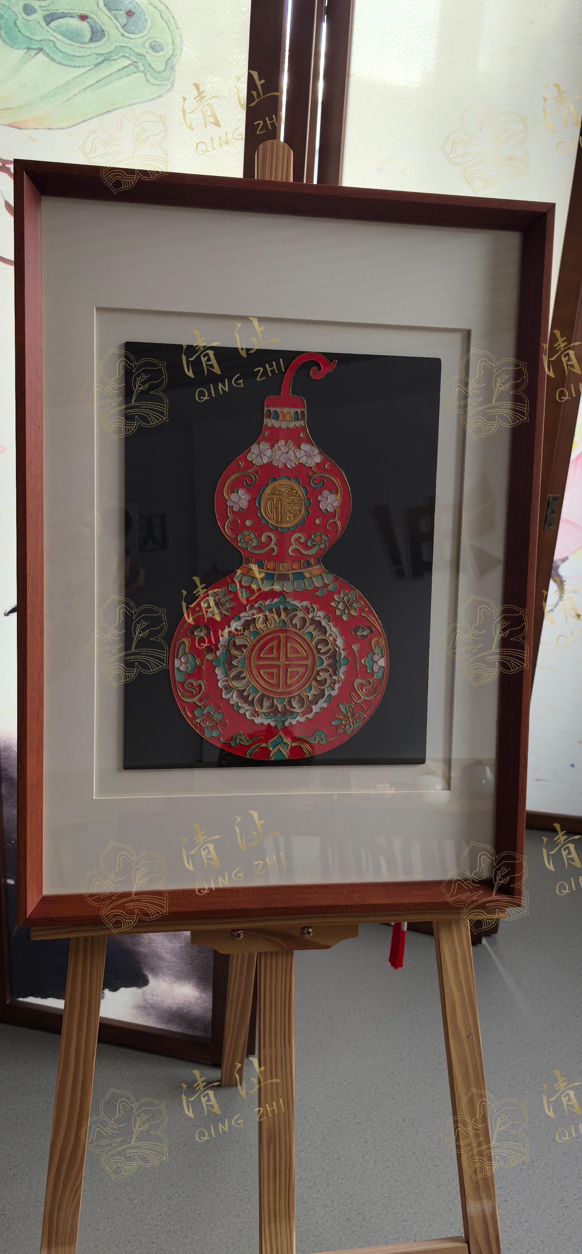 Framed Filigree Enamel Wall Art | Luxury Intangible Cultural Heritage Home Decor