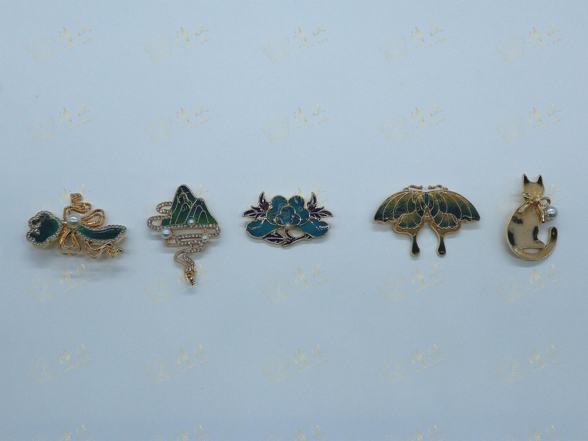 Handcrafted Filigree Enamel Brooches | Statement Heritage Jewelry for Boutiques